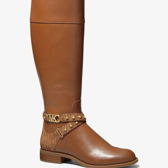 Michael Kors Kincaid Signature Knee Boots Women's 7.5 - Picture 1 of 4